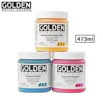 [골덴]헤비바디 아크릴물감 473ml 시리즈 1, 상세설명 참조, [6077800]1375／TitanateYellow