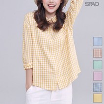 스파오 루즈핏 체크 셔츠 SPYC924G17