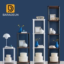 바라든 조립식 스텐드 선반 2단 3단 4단 5단 다용도 파이프 선반, 화이트