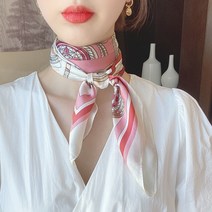 YAPOGI 작은 사각형 장식 스카프 목 스카프 자외선 차단제 거즈