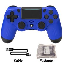 라앤모 스위치컨트롤러 데이터 프로그램 무선 진동 조이스틱 PS4 컨트롤러 블루투스 호환 게임패드 PC 제어 원격, 없음, Blue+번들 2
