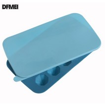DFMEI 얼음틀 얼음틀 얼음틀 얼음틀 얼음제빙보관함 업소용 아이스하키 냉장고 제빙기 실리콘 가정용 대 얼음 급속냉동기, 블루(드릴), 사각형