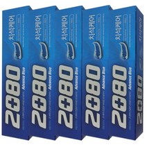 2080 무파라벤 어드밴스 블루 치석케어, 120g, 5개