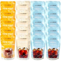 카페베네 파우치 190ml 아메리카노10팩+헤이즐넛5팩+카라멜마끼아또5팩 (총20팩), 20팩