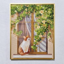 보석십자수 액자 프레임 25x25 30x30 30x40 40x40 40x50 45x60 50x70 알루미늄 17종 (십자수 미포함), 라운드 무광 그레이