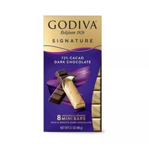 고디바 Godiva 시그니처 미니 바 72 프로 카카오 다크 초콜렛 90g x 6팩