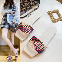 한봄찬 엣지 트렌디 여성슬리퍼 2023 꽈배기 경량 여성 플랫