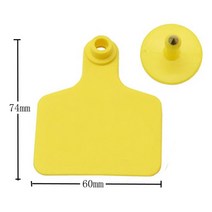 이표장착기 tpu 소 귀 태그 및 말이없는 구리 머리 귀걸이 농장 동물 식별 카드 동물 용품 20 세트, 노란색