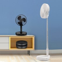 구구칸 무소음 무선 접이식 탁상용 선풍기 높이조절 소형선풍기 7인치, 화이트