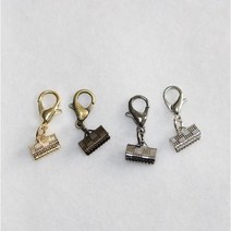 릴리패브릭 [반제품] 10개) 10mm 레이스캡마감 연결고리(4컬러) - 가방부자재 / 가방연결고리, 니켈