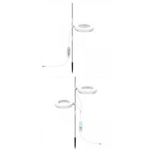 2x Sunlike Plant Grow Light Auto On/Off IP43 Halo Luminous For Tabletop Home, 설명한대로, PC+ABS+스테인리스, 하얀색