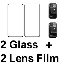 레드미 용 4 IN 1 Glass 노트 프로 max 카메라 렌즈 샤오미 강화 스크린 보호대, 05 레드미 노트 10프로, 05 2 Glass and 2 렌즈