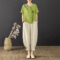 봄 여름 생활한복 승복 반팔 절복 중년여성 개량한복 투피스 77사이즈