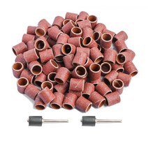 102pcs 드럼 샌딩 키트 샌딩 밴드 12 38 14 인치 그릿 80 600 사포 dremel 네일 드릴 2.35mm 3mm 생크, 240, 2.35mm 생크 포함, 12mm 102개