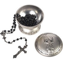 Precious Moments 172410 May His Light Shine in Your Heart Today Always Boy First Communion Rosary, 1
