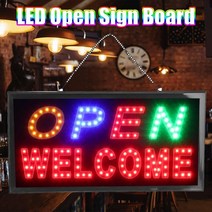 lcd led 야광 네온사인 간판 전광판 LED 매장 광고 오픈 메탈 라이트 보드 밝은, CN, AU 플러그