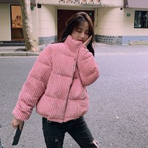 코듀로이 골지 숏 패딩 하늘비즈 C31 C744V581