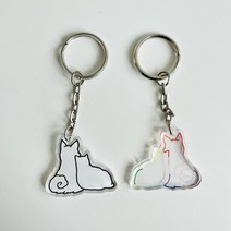 뽀뚜빠뚜 유기견 후원 기부 아크릴 키링 에어팟 키링 자동차 키홀더, 무지개, 열쇠고리(기본)
