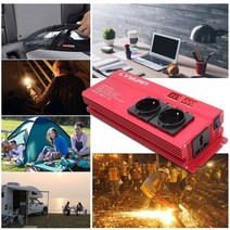 자동차 인버터 6000w DC12v 24v to230v EU 소켓 LED 디스플레이 사인파 4 8a 4USB 3AC 소켓 파워 인버터, 12v-220v 범용, 협력사