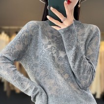 나들이용 빈티지 더블 날씬해보이는 패션코디 여성 크루넥 니트 캐주얼 슬림 심플 큐티 박시