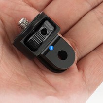 액션캠대여 초미니무선카메라 바디캠 Gopro 9 10 액세서리 금속 어댑터 1/4 quot알루미늄 삼각대 나사 Go Pro Hero 용 미니 합금 마운트 Xiaomi YI DJI, [01] All Black