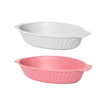 댈리아 타원 그라탕기 2개 파스타볼, 그레이, 블랙