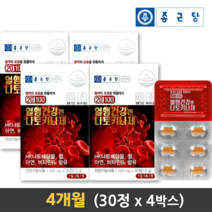[종근당] 혈행건강엔 나토키나제 2박스 2개월분 나토키나아제 나또키나제 낫또 키나제, 30정 - 4박스