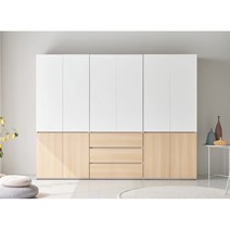 북유럽 모던 투톤컬러 디자인 양복행거 옷장800(3색) 학생용 수납 키높이, 베이지_이불장