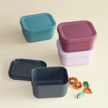 [마미스테이블] 식품용실리콘 밀폐용기 담소 M(400ml) 푸드컨테이너 샐러드 도시락통, 담소 M 버건디