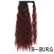 헤어피스 붙임머리 AZIR-긴 스트레이트 포니 테일 헤어 합성 익스텐션 내열성 22 인치 랩 어라운드 피스, 80cm, CHINA, 83 1B-BURG