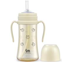 그로미미 콜라보 브랜드 [토비앤몰리] 토끼해 돗바니 PPSU 빨대컵 280ml 바닐라 그로미미 100% 호환