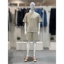 애드혹 화섬 라운드 우븐탑 반팔 트레이닝 세트 A4STP10