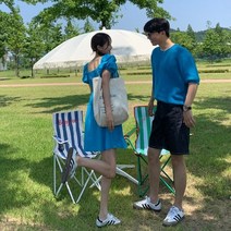 커플룩 시밀러룩 커플티 디부 커플 여름 의류 2023 새로운 틈새 특별 스커트 원피스 정장 남성과 여성 셔츠