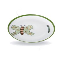 Reichenbach 라이헨바흐 레이첸바흐 Porzellini 그린 플랫 플레이트 접시 그릇 볼 나비 Schmetterling 20cm