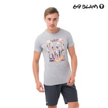 69슬램 로아 라우드 디앤에이 남녀공용 반팔티셔츠상의 MTPRLD-GY