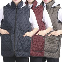 누빔 모자 조끼 앞치마 깔깔이 큰 두꺼운 기모 RM02, RM02 다크그레이S