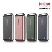 이메이션 포터블 휴대용 외장하드 SSD i9 저장장치 (500GB/1TB/2TB), 딥 그린, 500GB