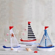 여름 미니 돛단배 요트 보트 배 모형 인테리어 소품 아이디어 상품, G
