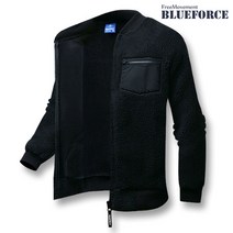 블루포스 남여공용 하이폴 양털 블루종 뽀글이 집업 점퍼