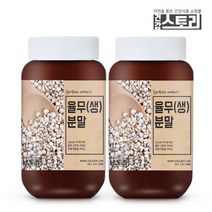 건강스토리 국산 율무(생)분말 300g X 2통 율무차 가루 팩, 1통