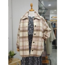 써스데이아일랜드 셔츠형 울 저지 체크 코트 T218MCT236W(1271009)