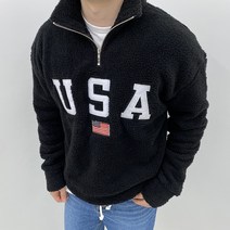 데로샵 RS 양털 남자 USA 반집업 맨투맨