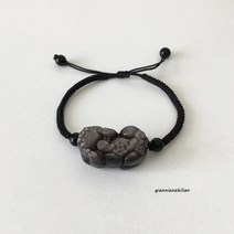 심포노마 실버 핸드 스트링 여성 남성 커플 기금 단순한 비휴팔찌