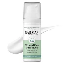 GARMAN ESSENTIALS Mineral Sunscreen Face Lotion SPF 33 All Natural with Zinc Oxide 98% Organic Ingre, 1개