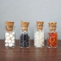 [바보사랑] DS-S247곡식 유리병 미니어처 4P 카페 인테리어 장식품 개업 선물, 상세 설명 참조