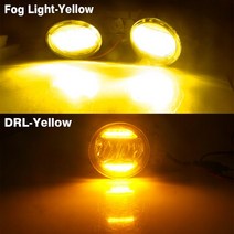 코번트 2in1 30W 8000LM LED 안개 조명 어셈블리차량안개 램프 DRL 주간 러닝 라이트 12V Renault Clio 2/II Hatchback Van 1998-200, [09] Yellow and Amber