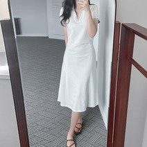리즌 피케이 롱 원피스(반팔 카라)