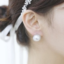 925실버침 진주 귀걸이 왕진주 혼주 웨딩 귀걸이 혼주 귀걸이 스튜디오 촬영