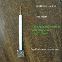 ph측정기 백금 메시 전극 대비 순도 99.99%., 01 10mmx10mm