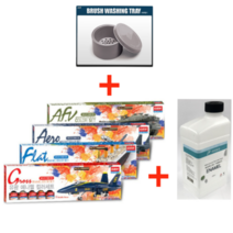 아카데미 에나멜 페인트 컬러 건담 프라모델 도색 에나멜 도료 신너, 항공기에나멜＋신너＋붓세척용기